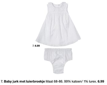 Promoties Baby jurk met luierbroekje - Huismerk - Zeeman  - Geldig van 13/02/2021 tot 19/02/2021 bij Zeeman