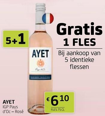 Promoties Ayet igp pays d`oc - Rosé wijnen - Geldig van 12/02/2021 tot 25/02/2021 bij BelBev