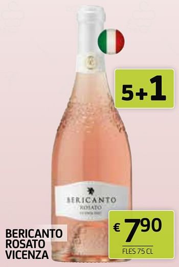 Promoties Bericanto rosato vicenza - Rosé wijnen - Geldig van 12/02/2021 tot 25/02/2021 bij BelBev