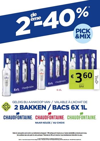 Promoties Chaudfontaine - Chaudfontaine - Geldig van 12/02/2021 tot 25/02/2021 bij BelBev