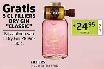 Promoties Filliers dry gin 28 pink - Filliers - Geldig van 12/02/2021 tot 25/02/2021 bij BelBev