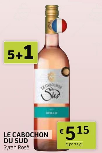 Promoties Le cabochon du sud syrah rosé - Rosé wijnen - Geldig van 12/02/2021 tot 25/02/2021 bij BelBev
