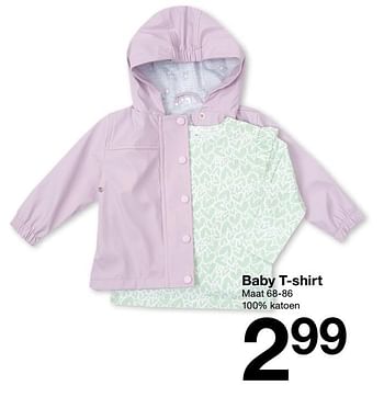 Promoties Baby t-shirt - Huismerk - Zeeman  - Geldig van 08/02/2021 tot 01/06/2021 bij Zeeman