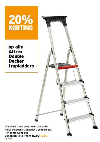 Promotions Altrex double decker trapladders - Altrex - Valide de 17/02/2021 à 02/03/2021 chez Gamma