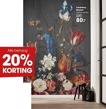 Buigen Het kantoor sokken Huismerk - Kwantum Fotobehang bloemen - Promotie bij Kwantum