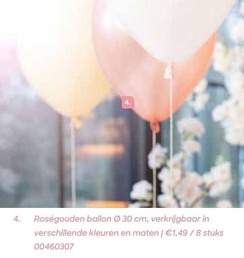 Promoties Roségouden ballon - Huismerk - Ava - Geldig van 11/02/2021 tot 31/07/2021 bij Ava