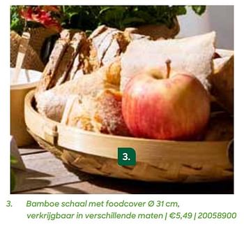 Promoties Bamboe schaal met foodcover - Huismerk - Ava - Geldig van 11/02/2021 tot 31/07/2021 bij Ava