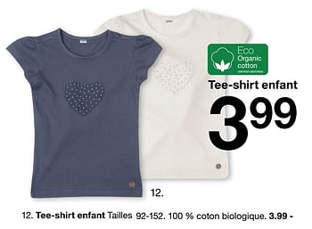Promotions Tee-shirt enfant - Produit maison - Zeeman  - Valide de 08/02/2021 à 01/06/2021 chez Zeeman