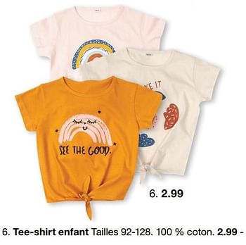 Promoties Tee-shirt enfant - Huismerk - Zeeman  - Geldig van 08/02/2021 tot 01/06/2021 bij Zeeman