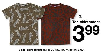 Promotions Tee-shirt enfant - Produit maison - Zeeman  - Valide de 08/02/2021 à 01/06/2021 chez Zeeman