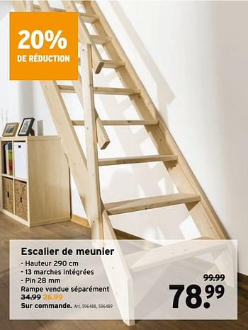 Promotions Escalier de meunier - Produit maison - Gamma - Valide de 17/02/2021 à 02/03/2021 chez Gamma