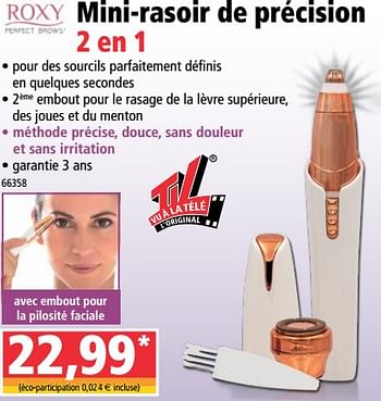 Promotions Mini-rasoir de précision 2 en 1 - Roxy - Valide de 17/02/2021 à 24/02/2021 chez Norma