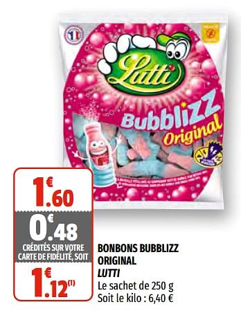 Promotions Bonbons bubblizz original lutti - Lutti - Valide de 17/02/2021 à 28/02/2021 chez Coccinelle