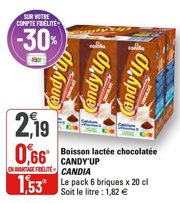 Candy'up au chocolat, Candia (6 x 20 cl)