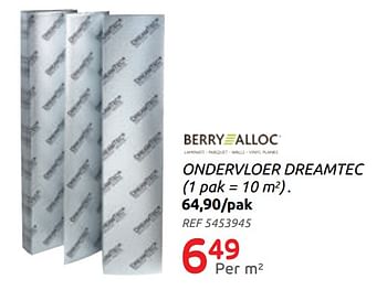 Promoties Ondervloer dreamtec - Berry Alloc - Geldig van 17/02/2021 tot 15/03/2021 bij Brico