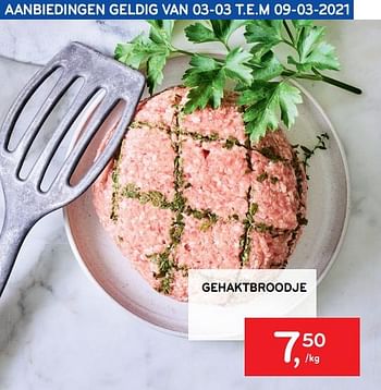 Promoties Gehaktbroodje - Huismerk - Alvo - Geldig van 03/03/2021 tot 09/03/2021 bij Alvo
