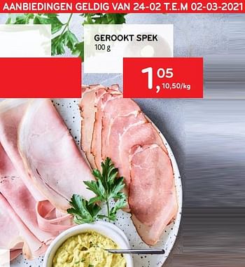 Promoties Gerookt spek - Huismerk - Alvo - Geldig van 24/02/2021 tot 02/03/2021 bij Alvo