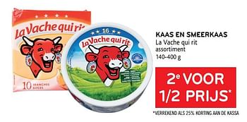 Promoties 2e voor 1-2 prijs kaas en smeerkaas la vache qui rit - La Vache Qui Rit - Geldig van 24/02/2021 tot 09/03/2021 bij Alvo