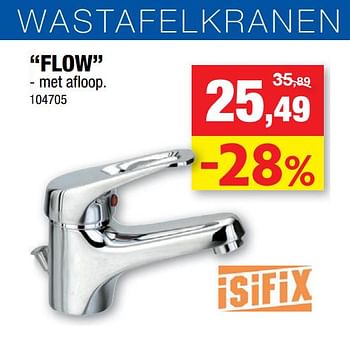 Promoties Wastafelkranen flow - Isifix - Geldig van 17/02/2021 tot 28/02/2021 bij Hubo