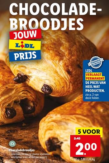 Promoties Chocoladebroodjes - Huismerk - Lidl - Geldig van 22/02/2021 tot 01/03/2021 bij Lidl