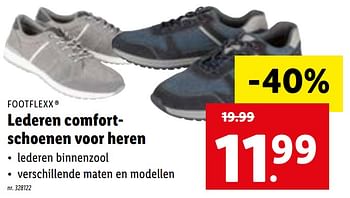 Promoties Lederen comfortschoenen voor heren - Footflexx - Geldig van 22/02/2021 tot 01/03/2021 bij Lidl