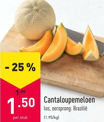 Promoties Cantaloupemeloen - Huismerk - Aldi - Geldig van 22/02/2021 tot 05/03/2021 bij Aldi