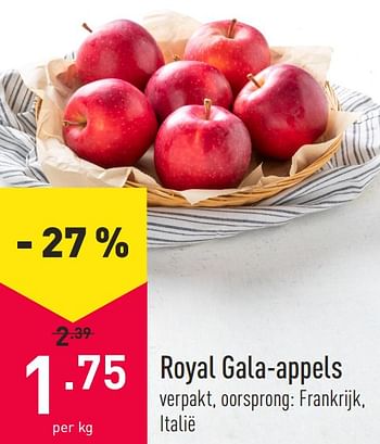 Promoties Royal gala-appels - Huismerk - Aldi - Geldig van 22/02/2021 tot 05/03/2021 bij Aldi
