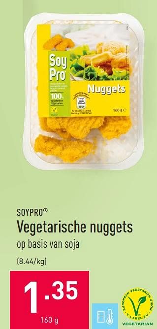 Promoties Vegetarische nuggets - Soypro - Geldig van 22/02/2021 tot 05/03/2021 bij Aldi