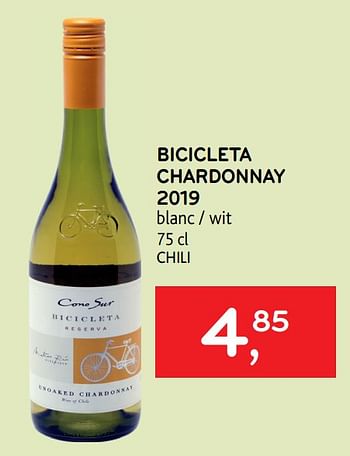 Promotions Bicicleta chardonnay 2019 blanc - Vins blancs - Valide de 24/02/2021 à 09/03/2021 chez Alvo