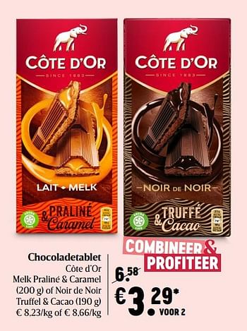 Promoties Chocoladetablet côte d`or - Cote D'Or - Geldig van 18/02/2021 tot 24/02/2021 bij Delhaize