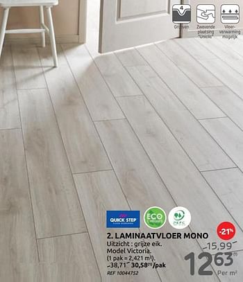 Promoties Laminaatvloer mono - QuickStep - Geldig van 17/02/2021 tot 15/03/2021 bij BricoPlanit