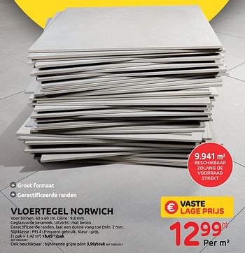 Promoties Vloertegel norwich - Huismerk - BricoPlanit - Geldig van 17/02/2021 tot 15/03/2021 bij BricoPlanit