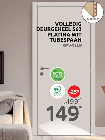 Promoties Volledig deurgeheel s63 platina wit tubespaan - Group Thys - Geldig van 17/02/2021 tot 15/03/2021 bij BricoPlanit