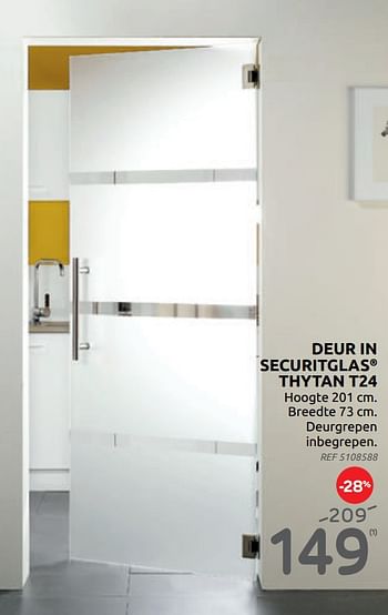 Promoties Deur in securit glas thytan t24 - Group Thys - Geldig van 17/02/2021 tot 15/03/2021 bij BricoPlanit
