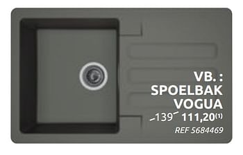 Promoties Spoelbak vogua - Huismerk - BricoPlanit - Geldig van 17/02/2021 tot 15/03/2021 bij BricoPlanit