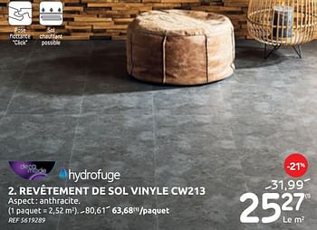 Promotions Revêtement de sol vinyle cw213 - DecoMode - Valide de 17/02/2021 à 15/03/2021 chez BricoPlanit