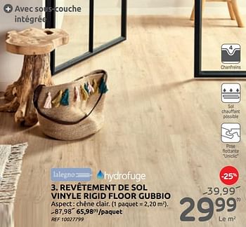 Promotions Revêtement de sol vinyle rigid floor gubbio - Lalegno - Valide de 17/02/2021 à 15/03/2021 chez BricoPlanit