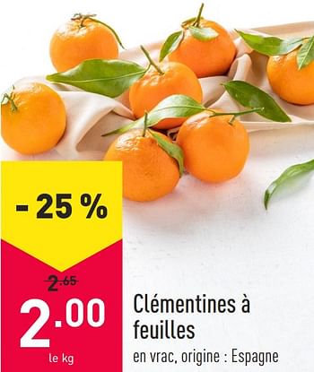 Promotions Clémentines à feuilles - Produit maison - Aldi - Valide de 22/02/2021 à 05/03/2021 chez Aldi