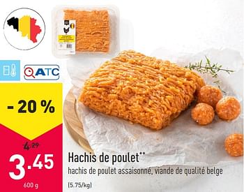 Promoties Hachis de poulet - Huismerk - Aldi - Geldig van 22/02/2021 tot 05/03/2021 bij Aldi