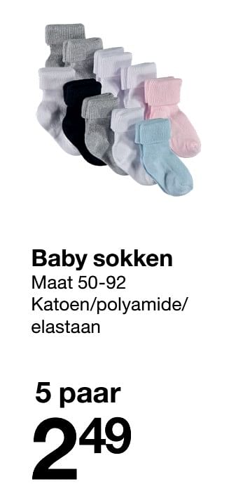 Promoties Baby sokken - Huismerk - Zeeman  - Geldig van 20/02/2021 tot 26/02/2021 bij Zeeman