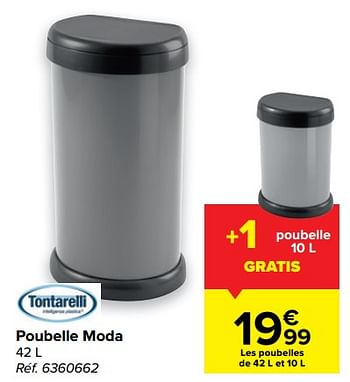 Promotions Poubelle moda - Tontarelli - Valide de 17/02/2021 à 01/03/2021 chez Carrefour