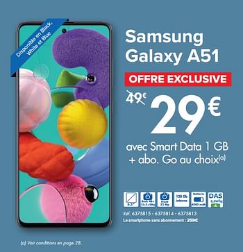 Promotions Samsung galaxy a51 - Samsung - Valide de 17/02/2021 à 01/03/2021 chez Carrefour