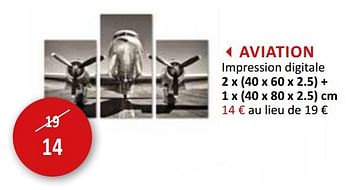 Promotions Aviation impression digitale - Produit maison - Weba - Valide de 17/02/2021 à 18/03/2021 chez Weba