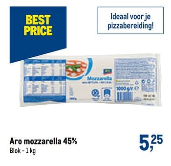 Promoties Aro mozzarella 45% - Artist & Co - Geldig van 24/02/2021 tot 09/03/2021 bij Makro