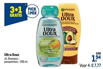 Promoties Ultra doux shampoo - pompelmoes - Garnier - Geldig van 24/02/2021 tot 09/03/2021 bij Makro