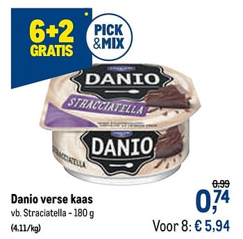 Promoties Danio verse kaas straciatella - Danone - Geldig van 24/02/2021 tot 09/03/2021 bij Makro