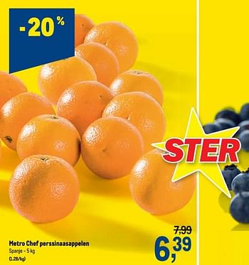 Promoties Metro chef perssinaasappelen - Huismerk - Makro - Geldig van 24/02/2021 tot 09/03/2021 bij Makro