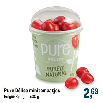 Promoties Pure délice minitomaatjes - Pure Délice - Geldig van 24/02/2021 tot 09/03/2021 bij Makro