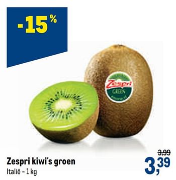 Promoties Zespri kiwi`s groen - Zespri - Geldig van 24/02/2021 tot 09/03/2021 bij Makro