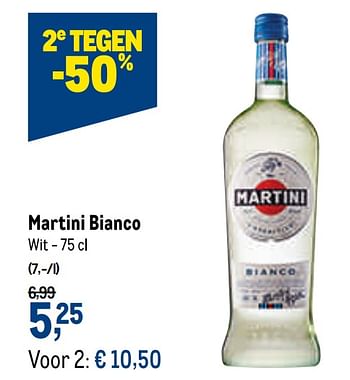 Promoties Martini bianco wit - Martini - Geldig van 24/02/2021 tot 09/03/2021 bij Makro